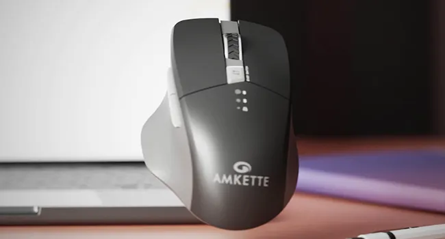 Amkette Hush Pro Epic M Rechargeable Wireless Mouse - (Black) overview 6