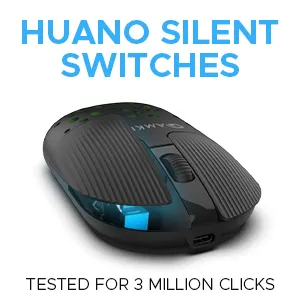 Amkette Hush Pro Spectra 2.4 GHz Silent Switch Wireless Mouse with Ergonomic Design (Black) overview 7