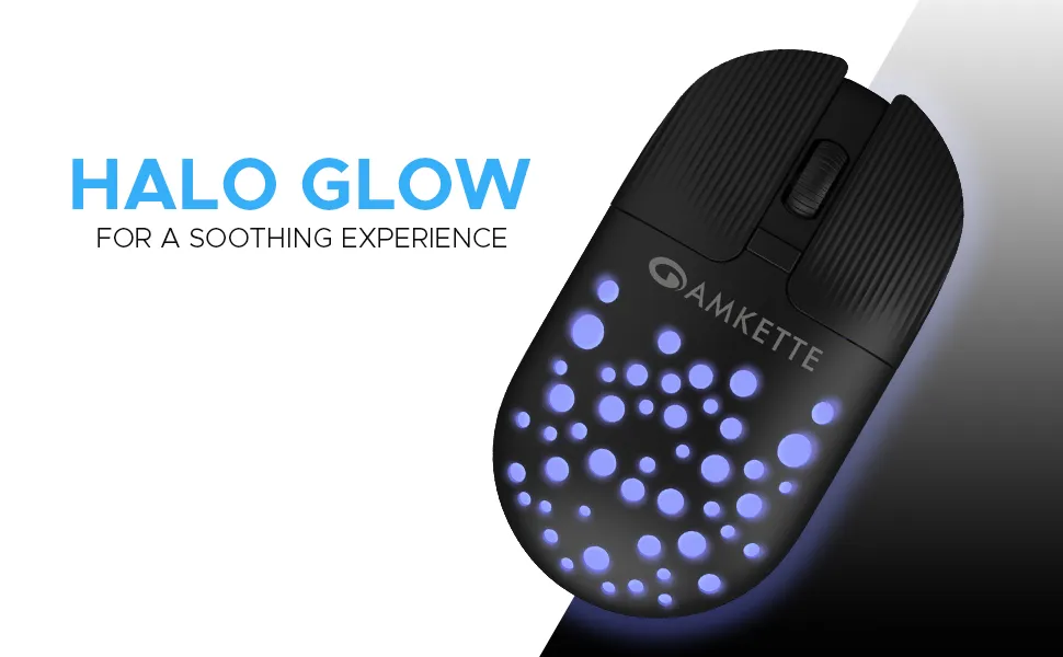 Amkette Hush Pro Spectra 2.4 GHz Silent Switch Wireless Mouse with Ergonomic Design (Black) overview 8