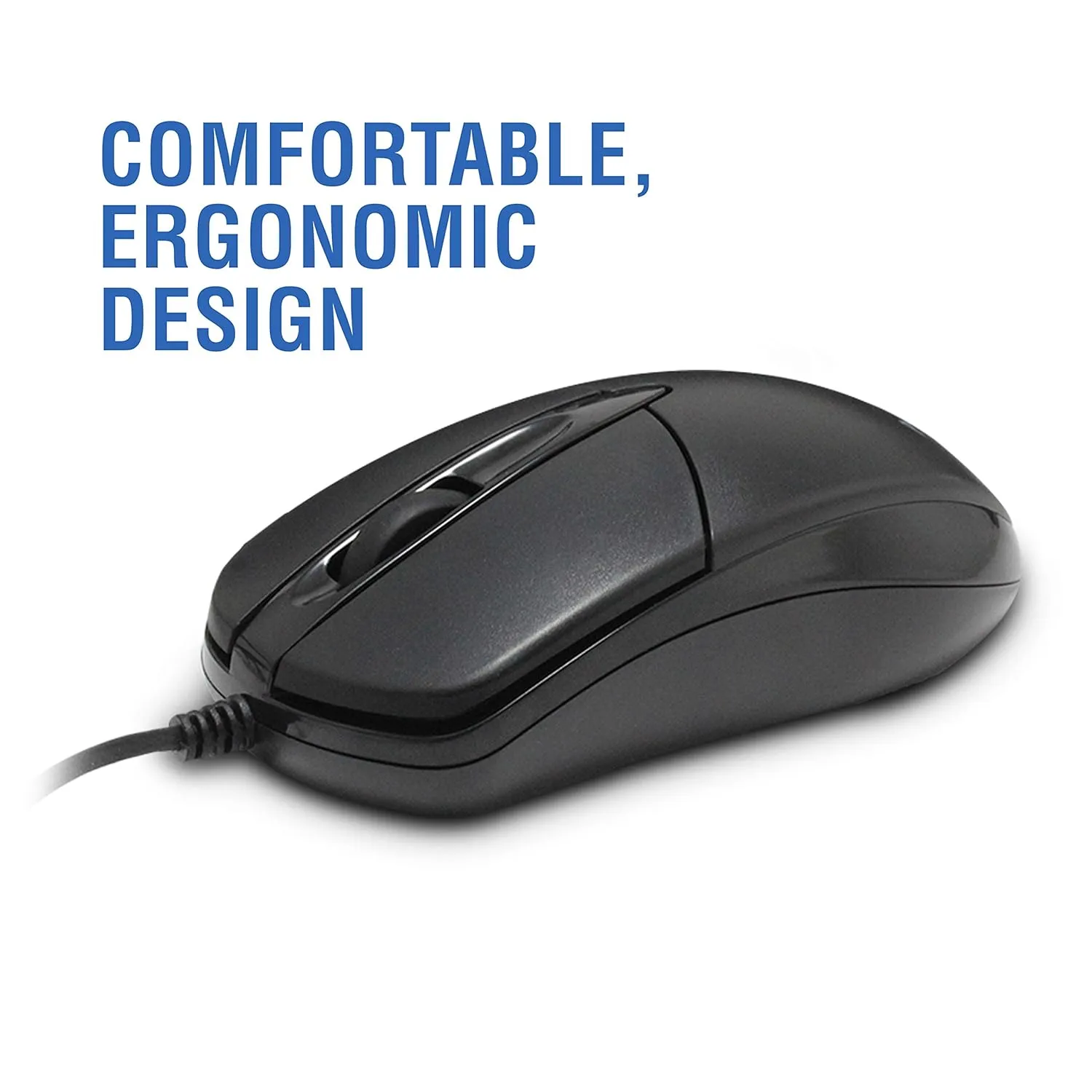 Amkette Kwik Pro 8 Wired USB Mouse with 3 Buttons for PC/Laptop (Black) overview 6