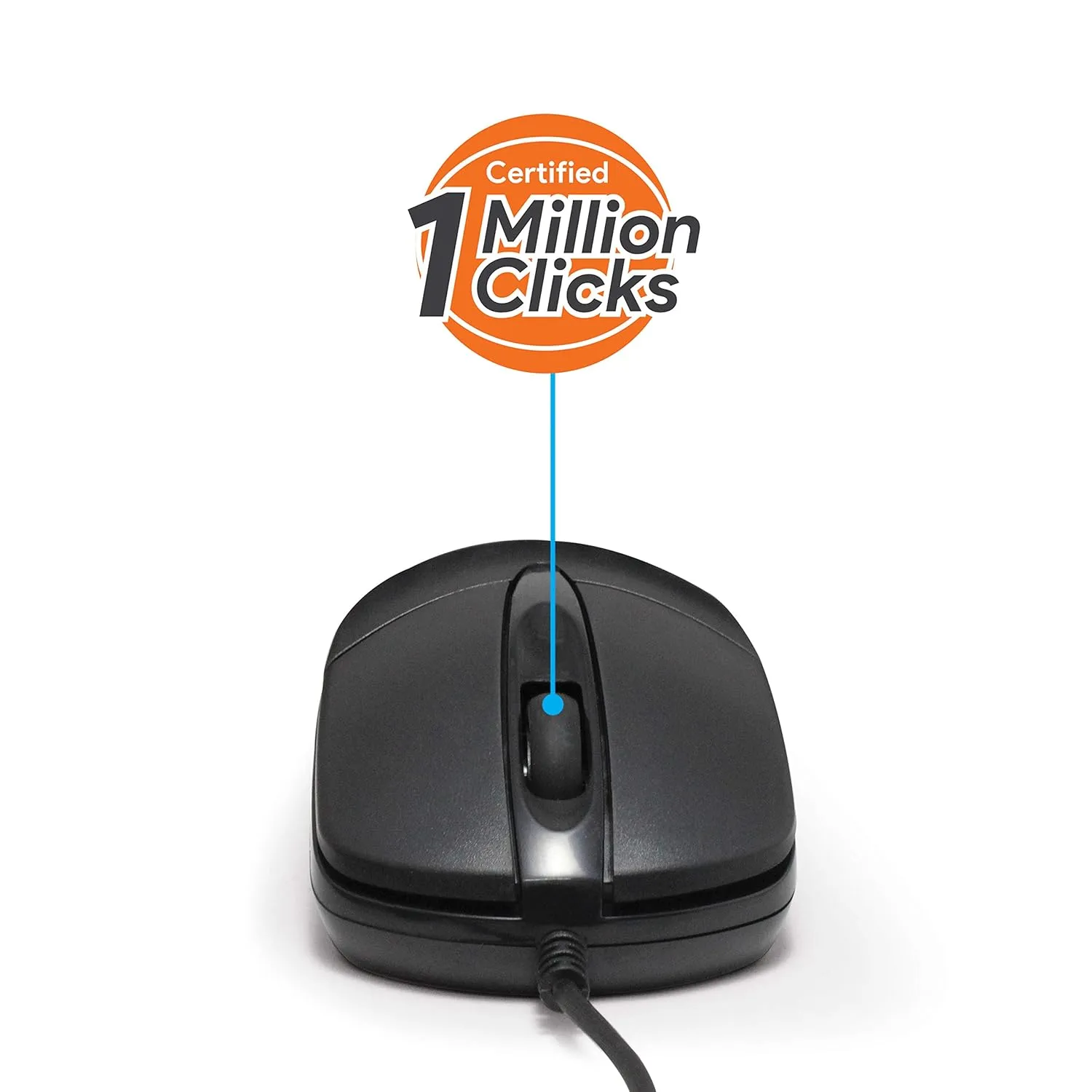Amkette Kwik Pro 8 Wired USB Mouse with 3 Buttons for PC/Laptop (Black) overview 8