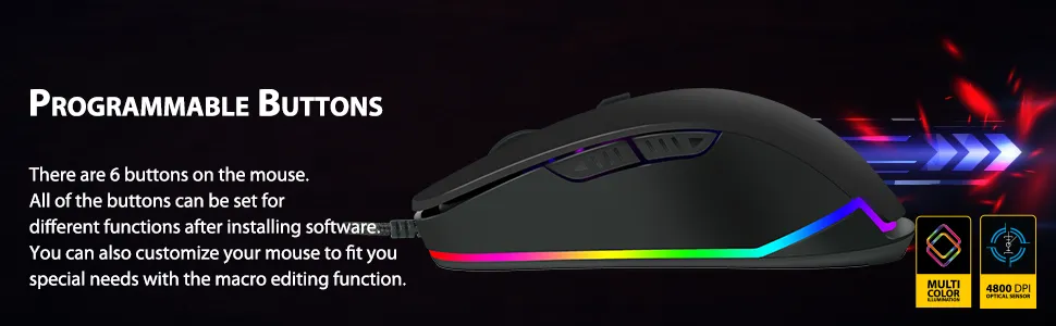 Ant Esports GM100 RGB Gaming Mouse (Black) overview 2