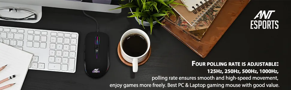 Ant Esports GM100 RGB Gaming Mouse (Black) overview 4