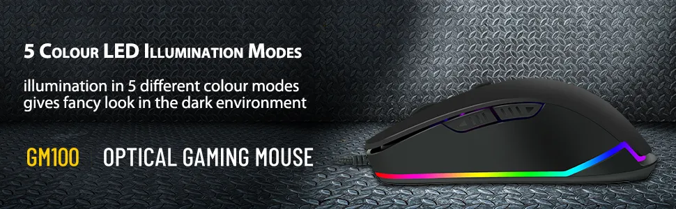 Ant Esports GM100 RGB Gaming Mouse (Black) overview 5
