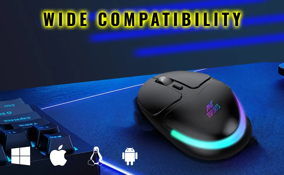 Ant Esports GM325 PRO Mini Wireless Static RGB Gaming Mouse (Black) overview 3