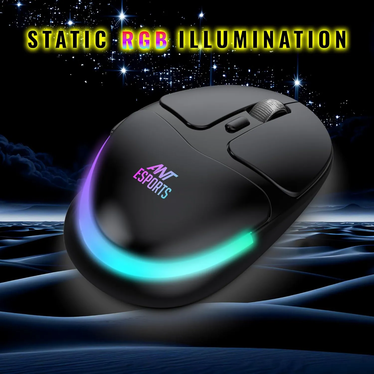 Ant Esports GM325 PRO Mini Wireless Static RGB Gaming Mouse (Black) overview 4