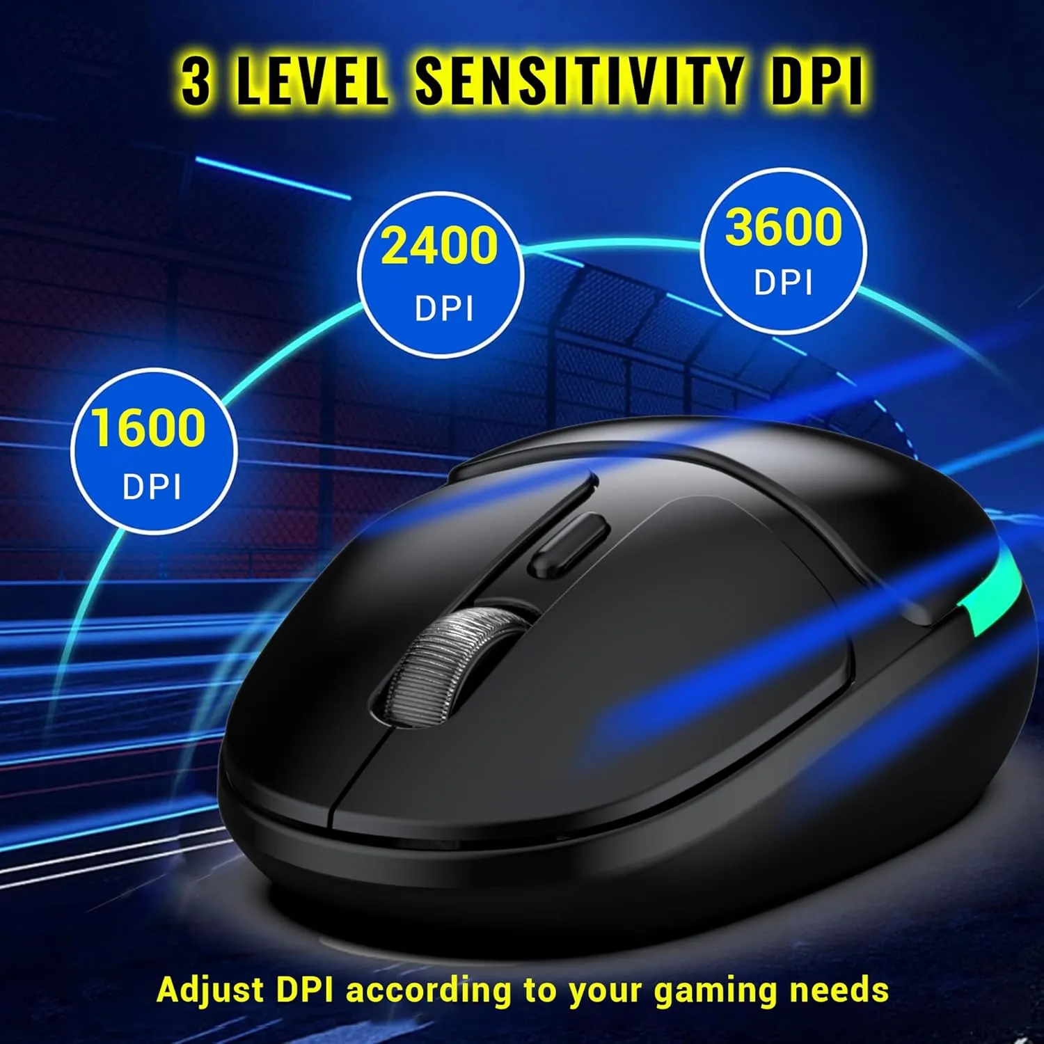 Ant Esports GM325 PRO Mini Wireless Static RGB Gaming Mouse (Black) overview 8