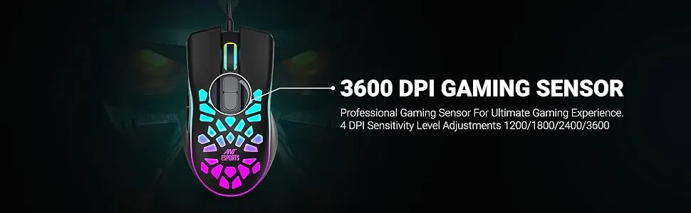 Ant Esports GM80 Wired Gaming Mouse (3600 DPI, Optical Sensor, Black) overview 4