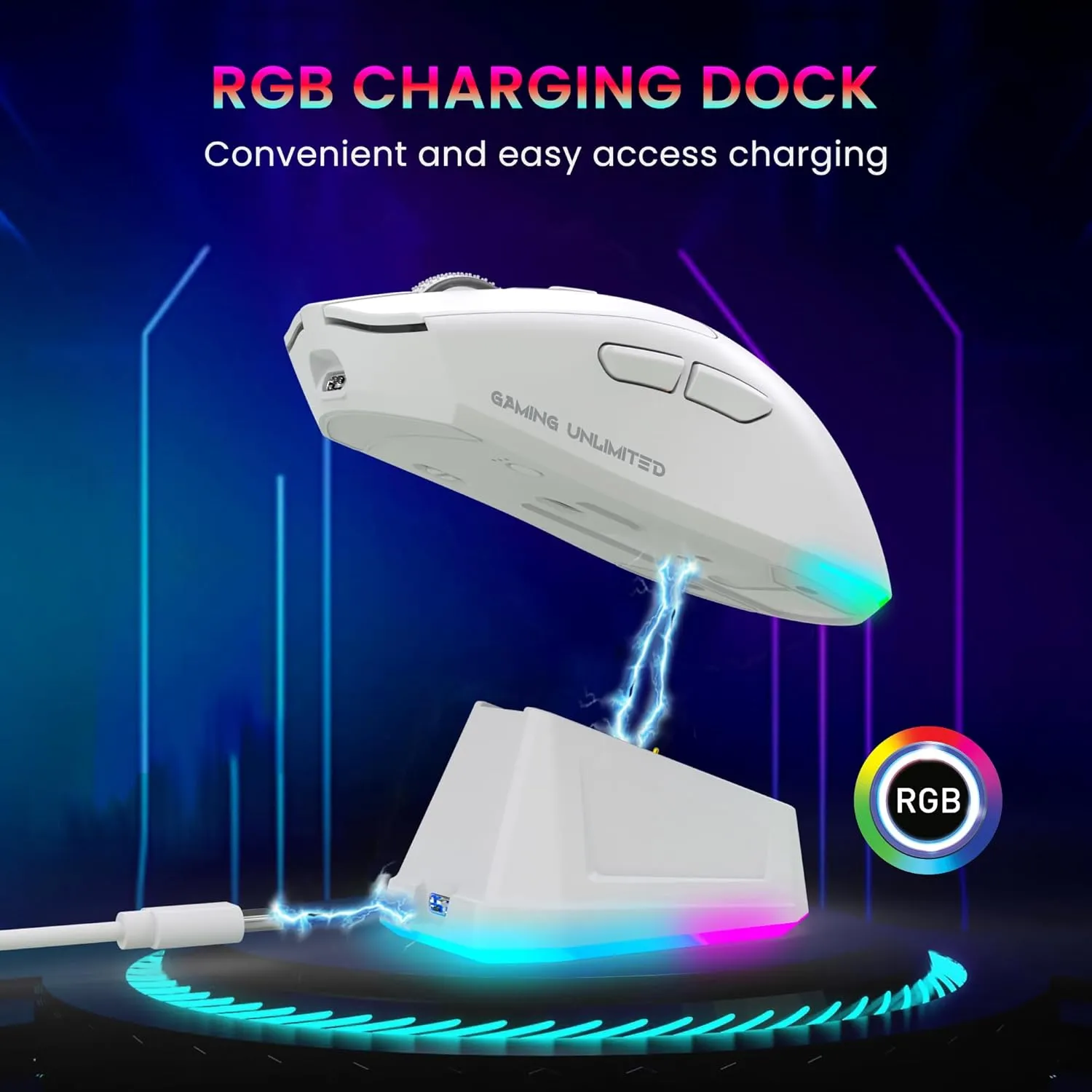 Ant Esports GM810 Pro Wireless Optical Gaming Mouse (White) overview 2