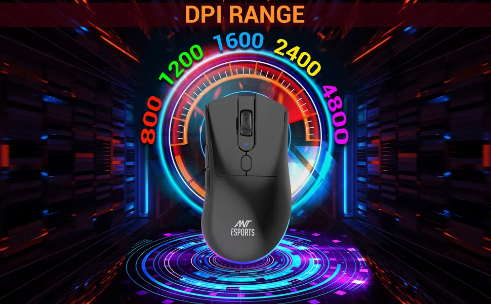 Ant Esports GM900 Pro Gaming Mouse with Charging Dock (Black) overview 2