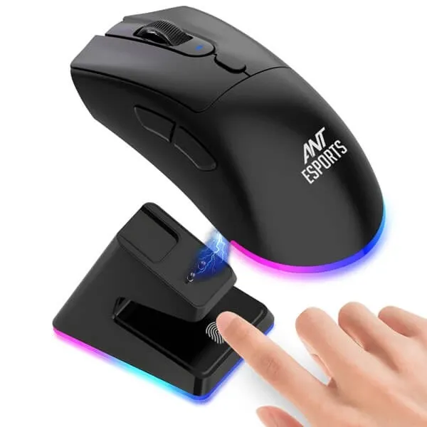 Ant Esports GM900 Pro Gaming Mouse with Charging Dock (Black)