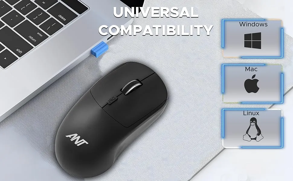 Ant Esports Globe 20 Wireless Optical Mouse, 4 Button, Dual Mode 2.4GHz & Bluetooth overview 3