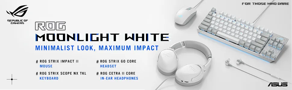 Asus ROG Strix Impact II Gaming Mouse (Moonlight White) overview 1
