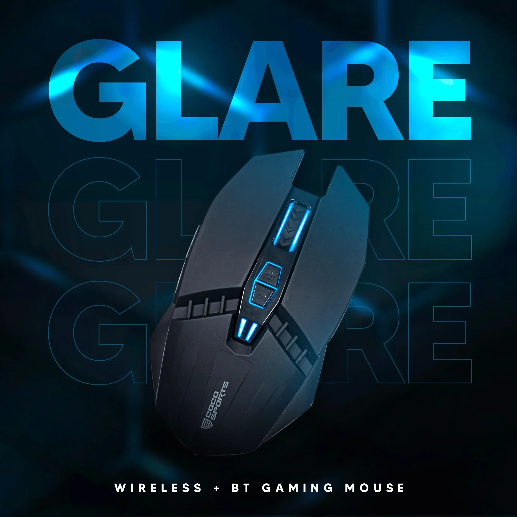 Coconut Glare Wireless Ergonomic Gaming Mouse,6 Button ,2.4GHz+BT overview 2