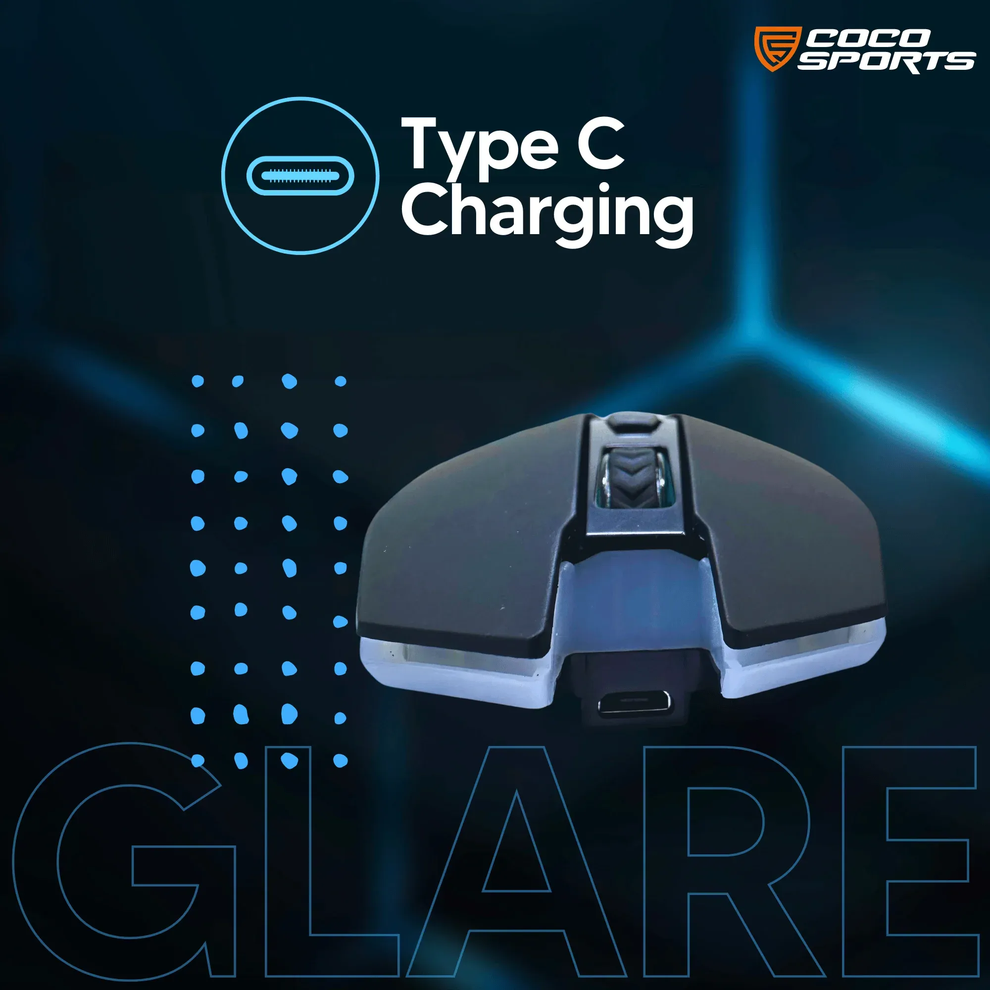 Coconut Glare Wireless Ergonomic Gaming Mouse,6 Button ,2.4GHz+BT overview 3