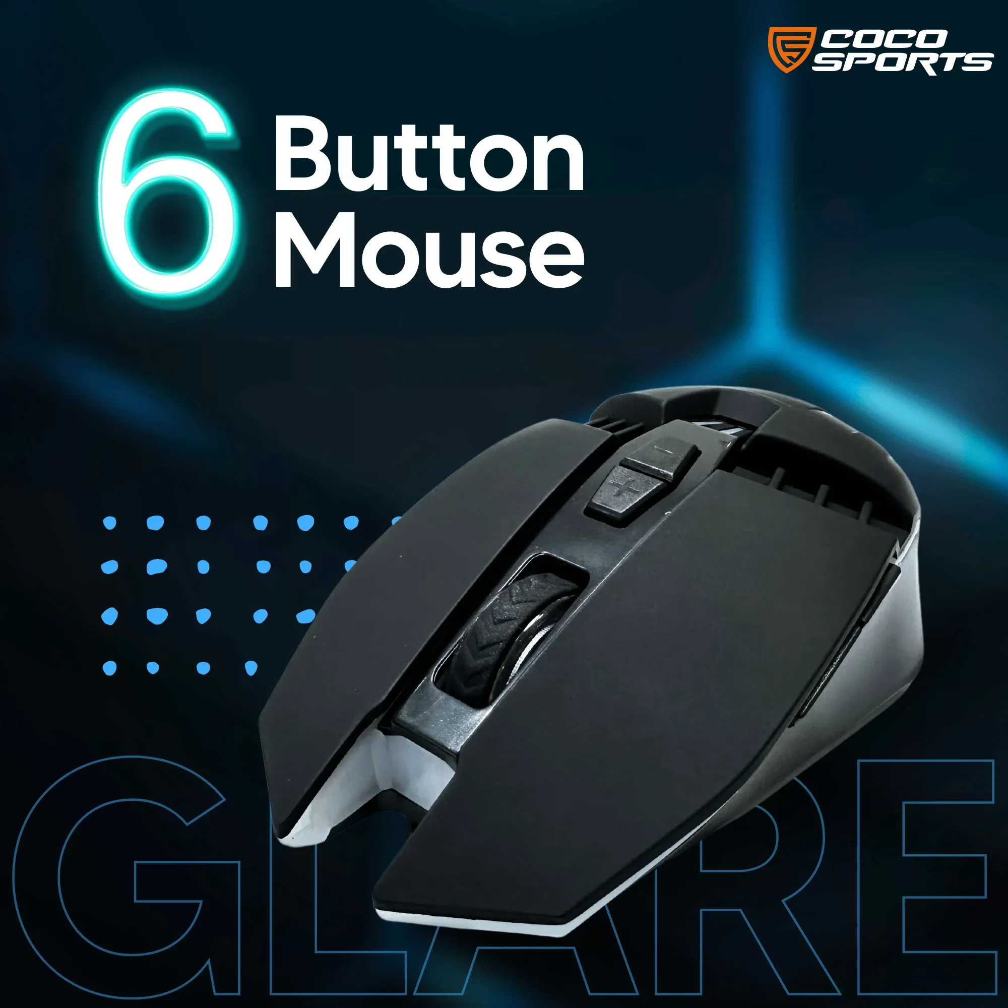 Coconut Glare Wireless Ergonomic Gaming Mouse,6 Button ,2.4GHz+BT overview 5