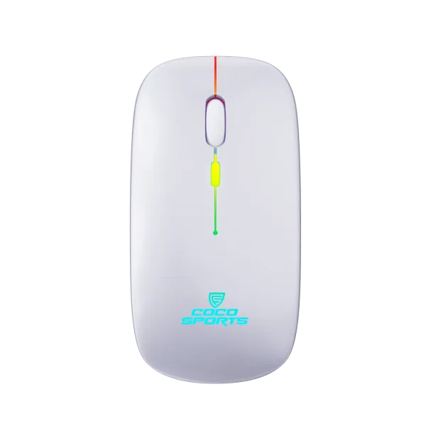 Coconut WM20 Lucid Wireless + Bluetooth Mouse, Rechargeable, Dual Connectivity (Silver)