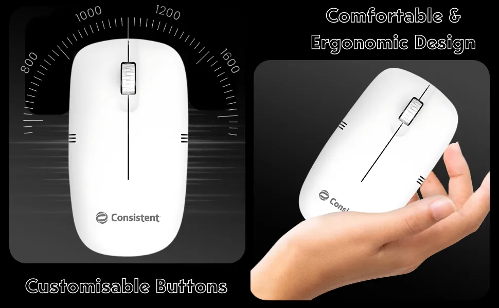 Consistent Dezire Wireless Mouse 2.4G Portable Mobile Optical Office Mouse with USB (MOW452) overview 4