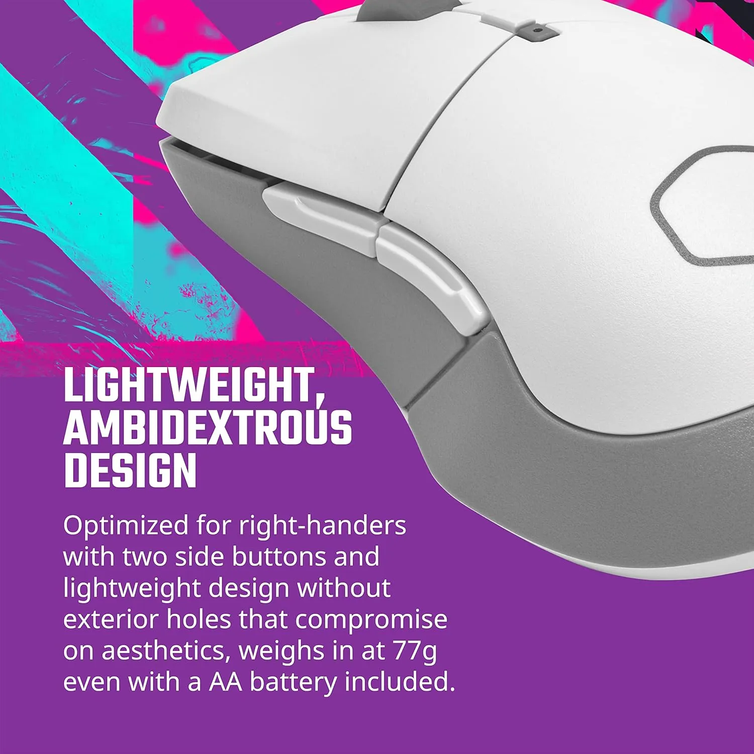 Cooler Master MM311 Wireless Gaming Mouse (White) overview 1