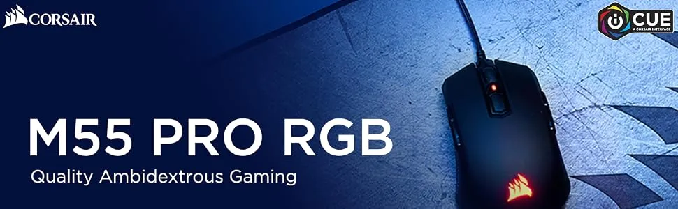 Corsair M55 RGB PRO Ambidextrous Multi-Grip Gaming Mouse overview 1