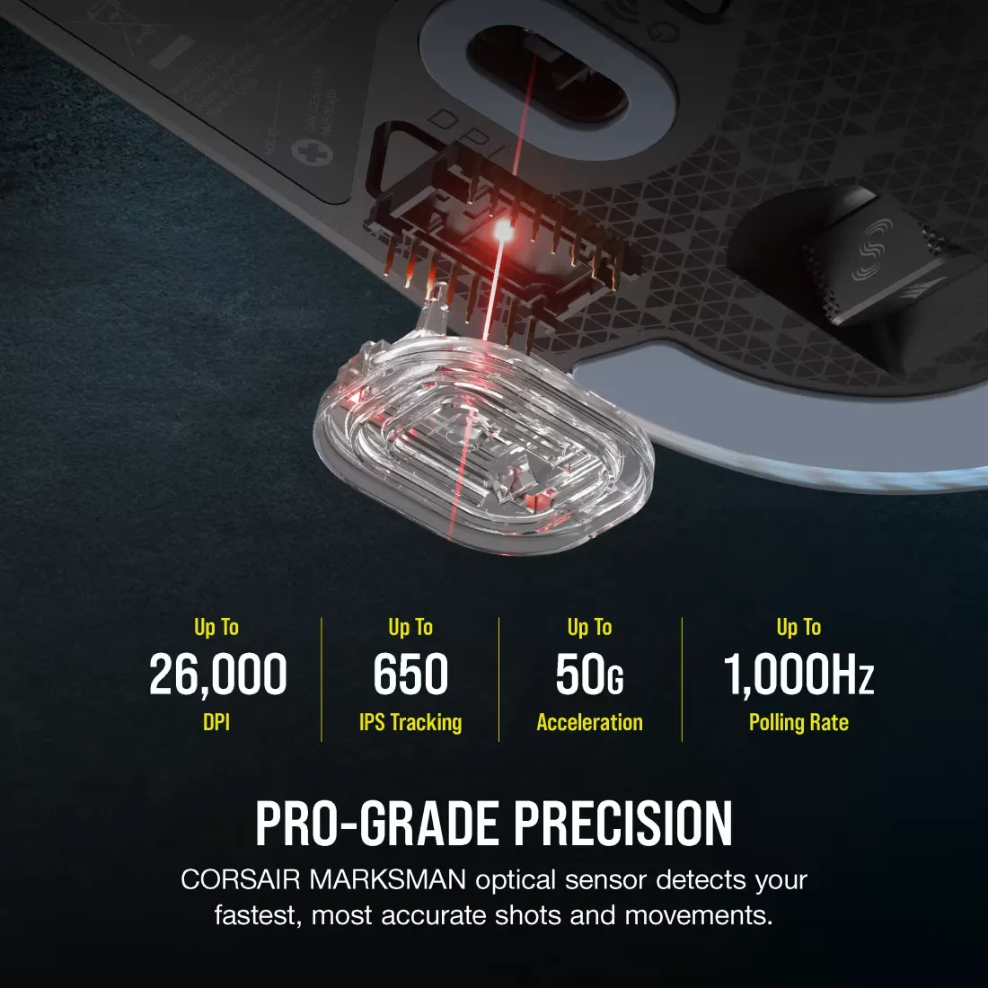 Corsair M75 WIRELESS Lightweight RGB Gaming Mouse, Black (CN) overview 2