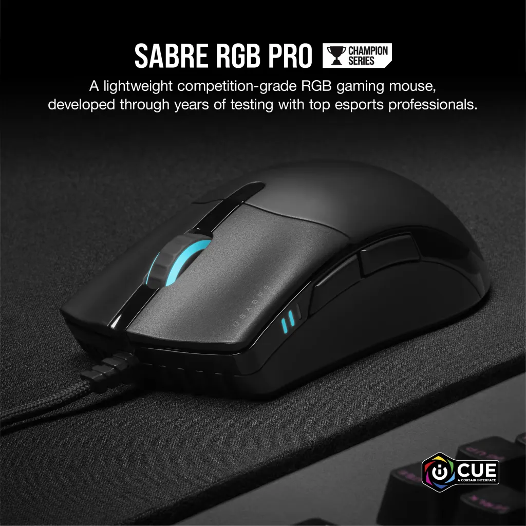 Corsair SABRE RGB PRO Champion Series Ultra-Light Gaming Mouse overview 1
