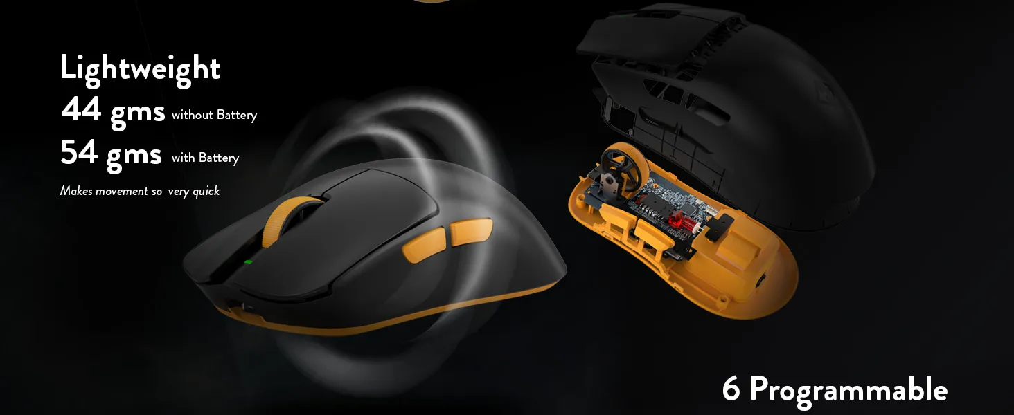 Cosmic Byte Aether Tri-Mode Wireless Gaming Mouse (Black) overview 5