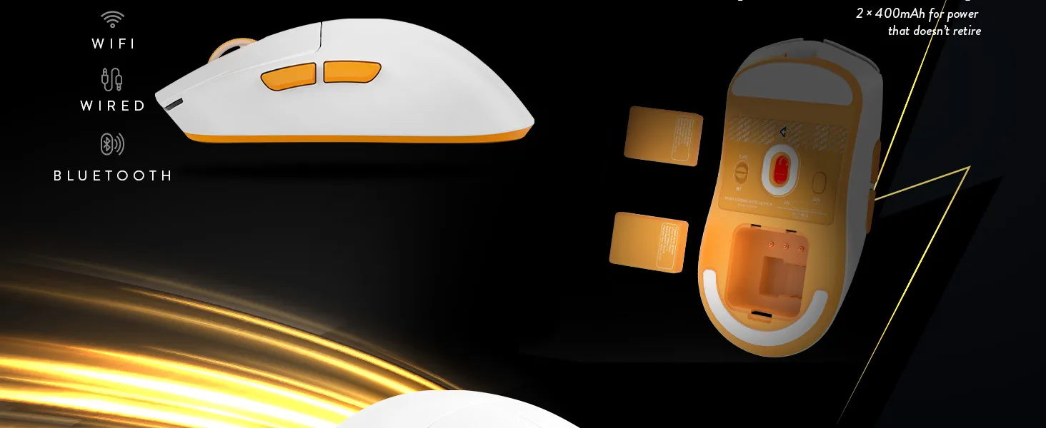 Cosmic Byte Aether Tri-Mode Wireless Gaming Mouse (White) overview 2