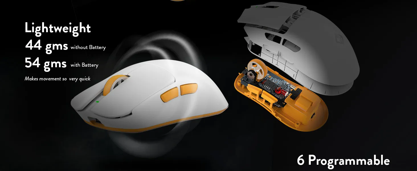 Cosmic Byte Aether Tri-Mode Wireless Gaming Mouse (White) overview 5