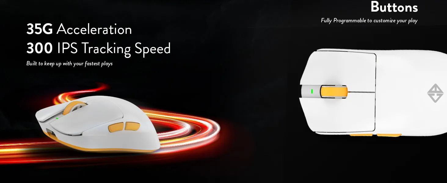 Cosmic Byte Aether Tri-Mode Wireless Gaming Mouse (White) overview 6