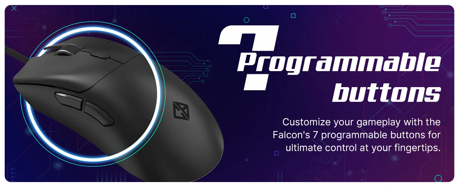 Cosmic Byte Falcon Wired Gaming Mouse (Black) overview 10