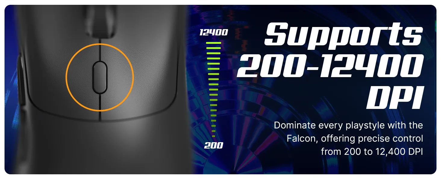 Cosmic Byte Falcon Wired Gaming Mouse (Black) overview 7