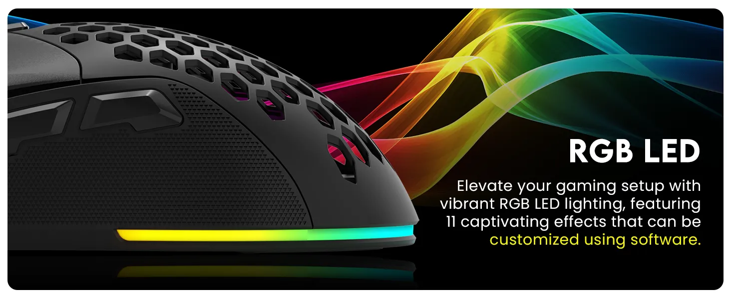Cosmic Byte Firestorm RGB Wired Gaming Mouse with PTFE feet overview 10