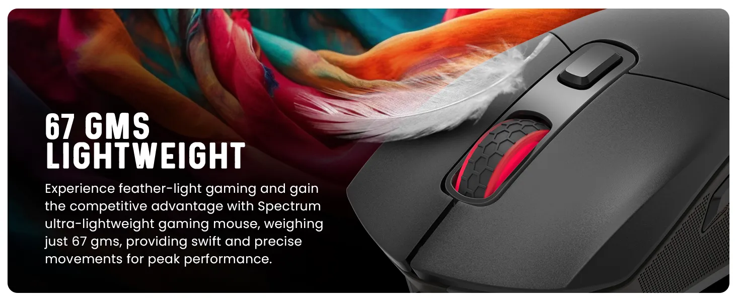 Cosmic Byte Firestorm RGB Wired Gaming Mouse with PTFE feet overview 11