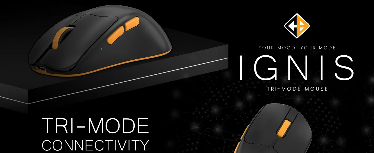 Cosmic Byte Ignis Wireless Tri-Mode Gaming Mouse (Black) overview 1