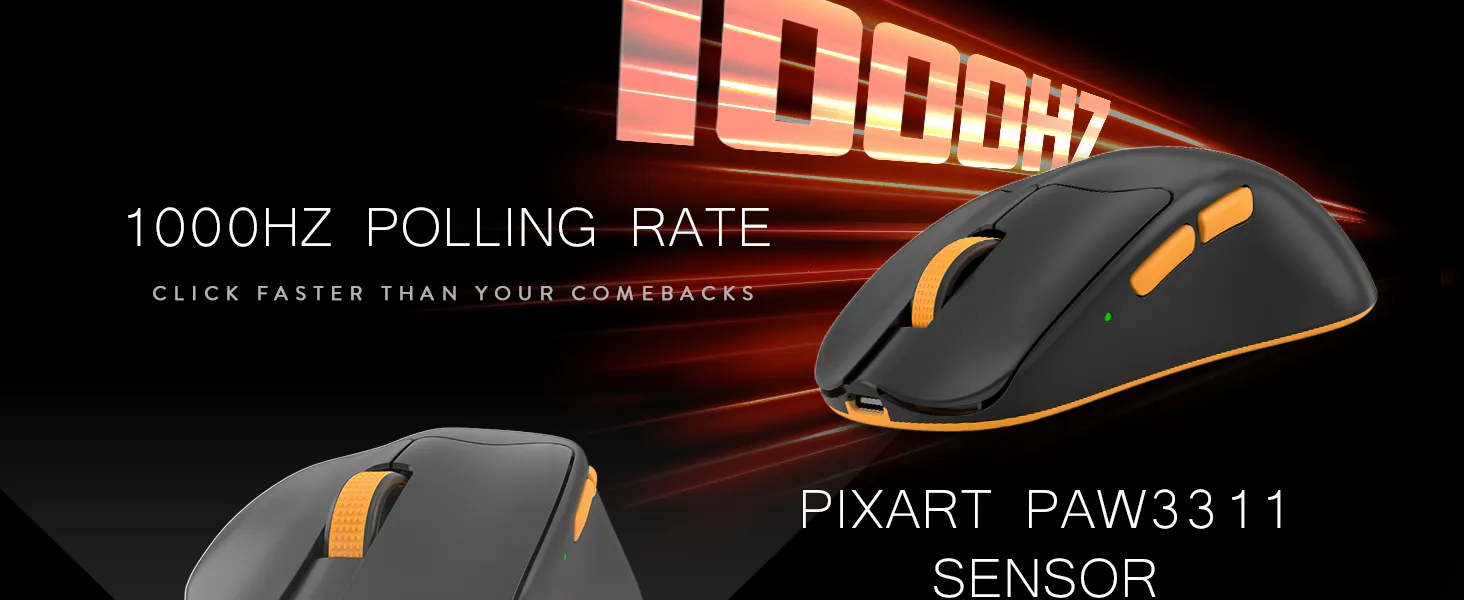 Cosmic Byte Ignis Wireless Tri-Mode Gaming Mouse (Black) overview 4