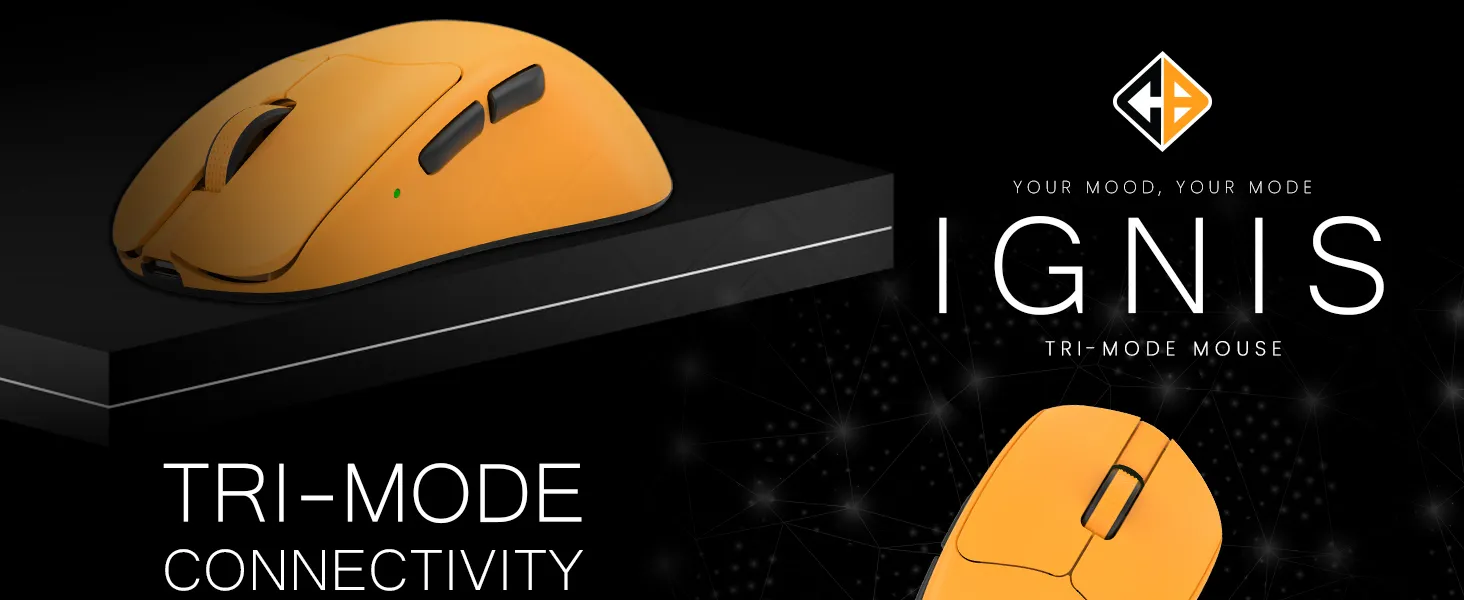 Cosmic Byte Ignis Wireless Tri-Mode Gaming Mouse (CB Amber) overview 1