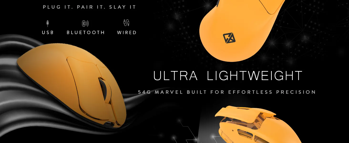 Cosmic Byte Ignis Wireless Tri-Mode Gaming Mouse (CB Amber) overview 2