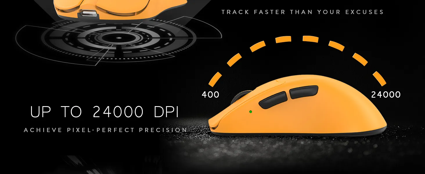 Cosmic Byte Ignis Wireless Tri-Mode Gaming Mouse (CB Amber) overview 5