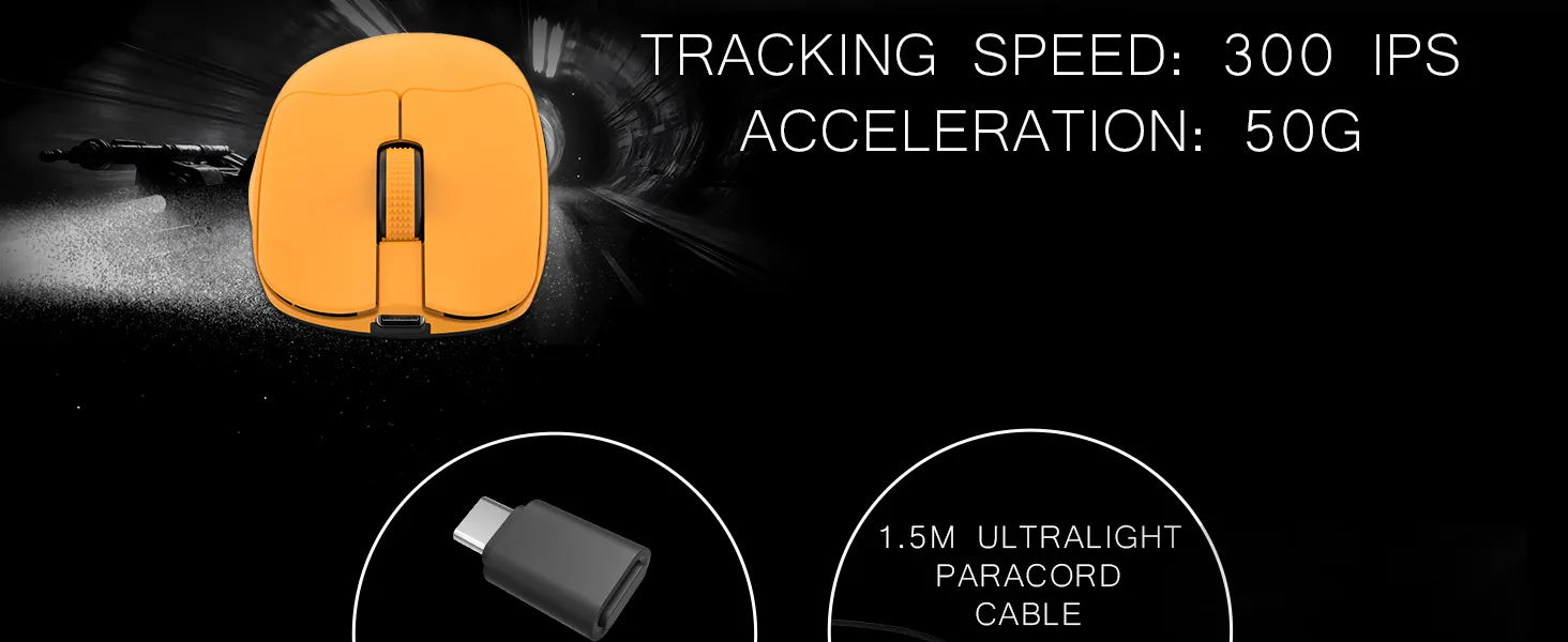 Cosmic Byte Ignis Wireless Tri-Mode Gaming Mouse (CB Amber) overview 6