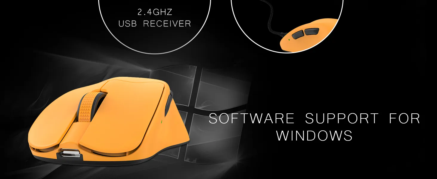 Cosmic Byte Ignis Wireless Tri-Mode Gaming Mouse (CB Amber) overview 7