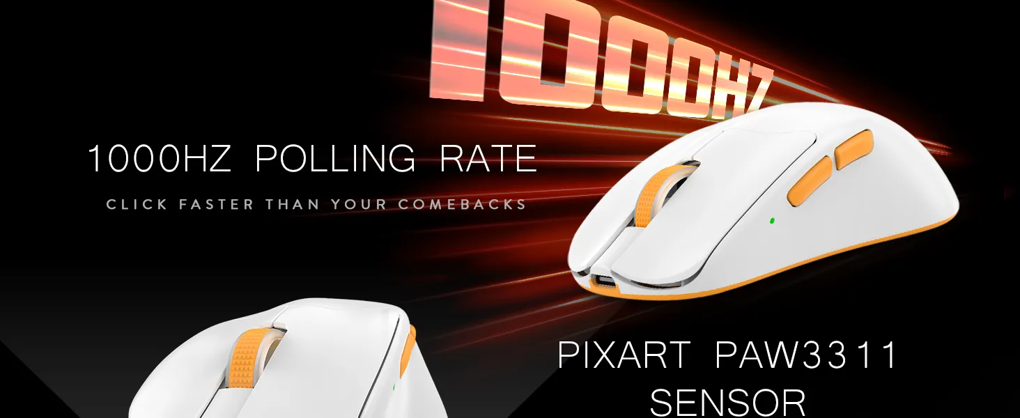 Cosmic Byte Ignis Wireless Tri-Mode Gaming Mouse (White) overview 4