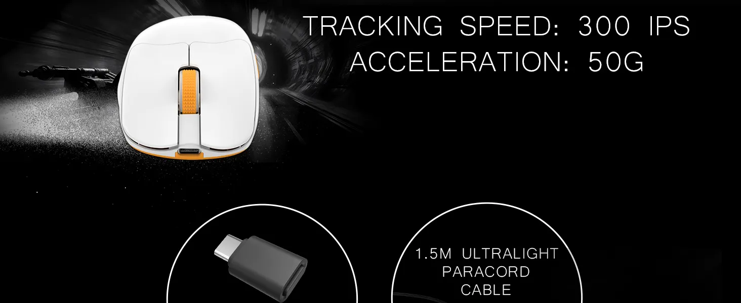 Cosmic Byte Ignis Wireless Tri-Mode Gaming Mouse (White) overview 6