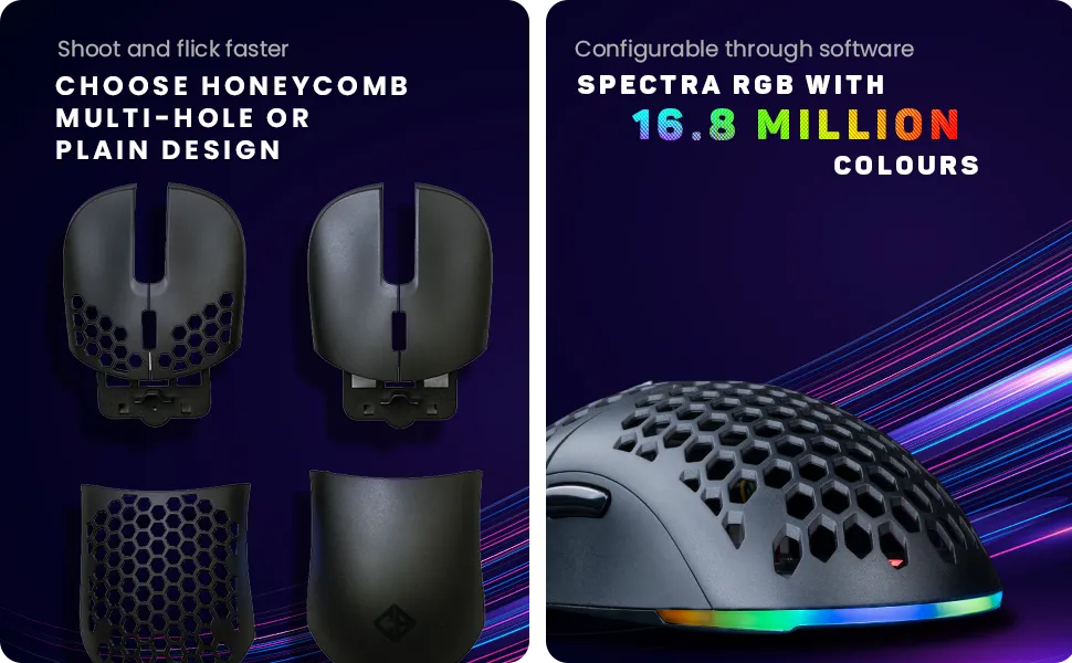 Cosmic Byte Kilonova 3370IC PRO X-Light RGB Wired Gaming Mouse overview 4