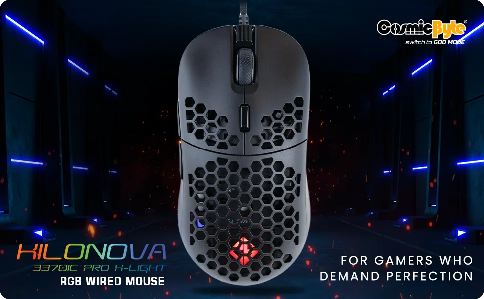 Cosmic Byte Kilonova 3370IC PRO X-Light RGB Wired Gaming Mouse overview 7