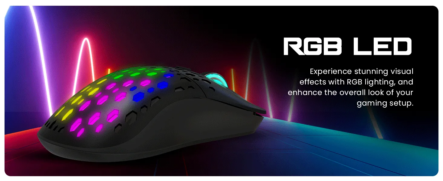 Cosmic Byte Sentinel RGB Wireless + Wired Dual Mode Gaming Mouse overview 10