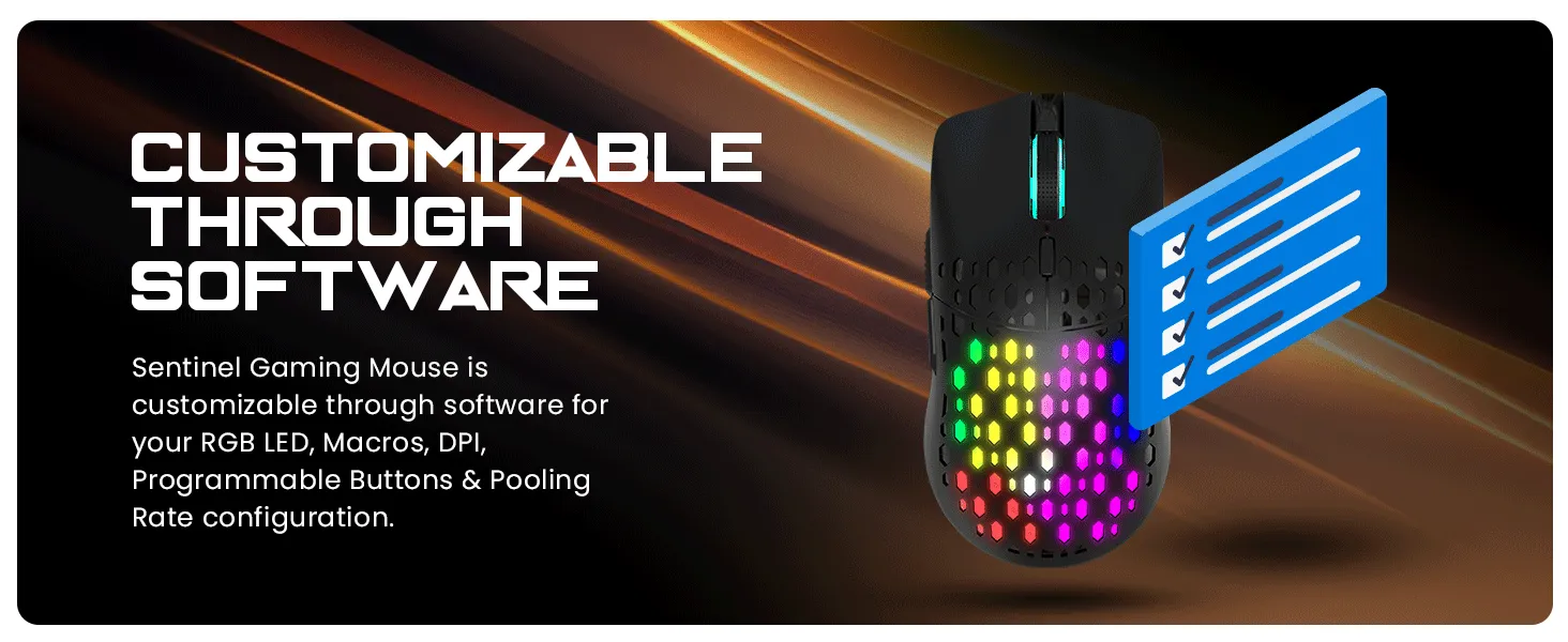 Cosmic Byte Sentinel RGB Wireless + Wired Dual Mode Gaming Mouse overview 11