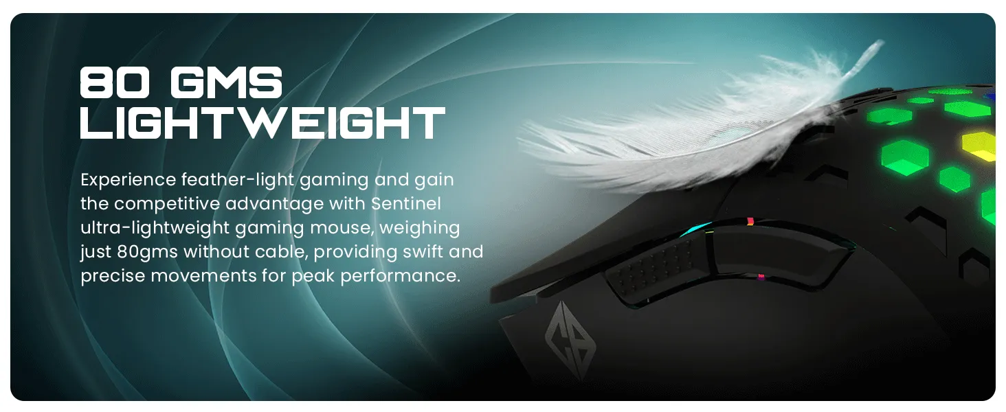 Cosmic Byte Sentinel RGB Wireless + Wired Dual Mode Gaming Mouse overview 8