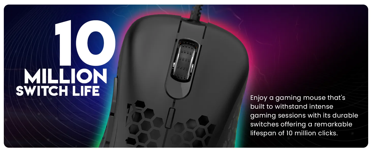 Cosmic Byte Spectrum RGB Wired Gaming Mouse overview 3