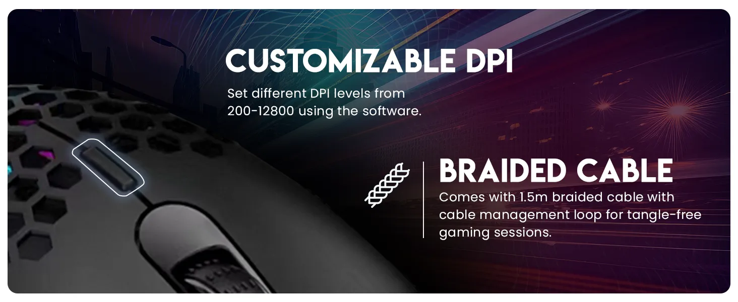 Cosmic Byte Spectrum RGB Wired Gaming Mouse overview 6